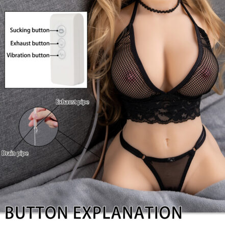 Merida Remote Control Sucking Vibrating Self-Draining Torso Masturbator