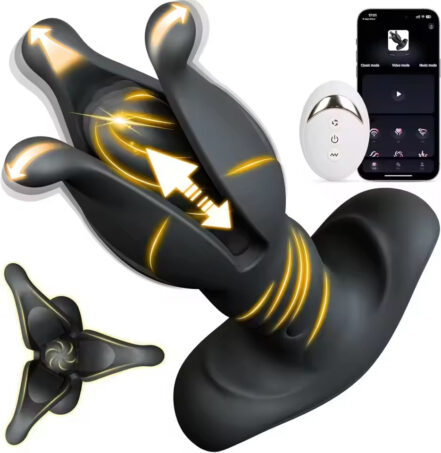 Opening Flower Anal Plug with App and Remote