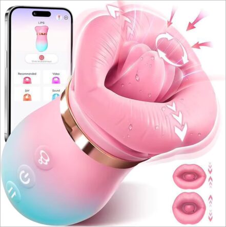 Twisting Sucking and Vibrating Tongue Clitoral Vibrator