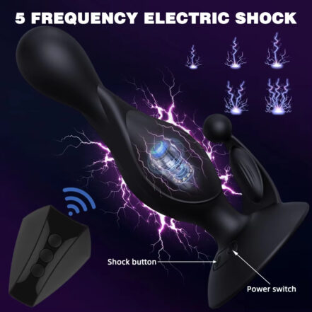 Electro Stimulation and Vibrating Silicone Prostate Massager