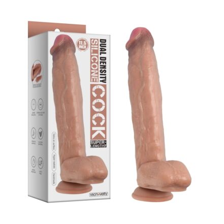 11.5”Dual-Layered Nature-Feel Silicone Dildo-Super Lengthy