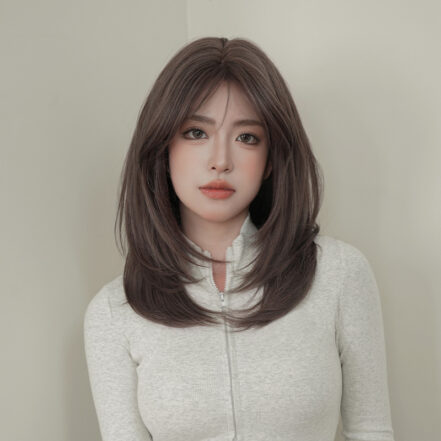 Ainizi 52cm Gradient Brown  Synthetic Hair Wig