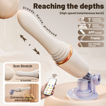 Confidant App Controlled Handsfree Thrusting Machine and Vibrator