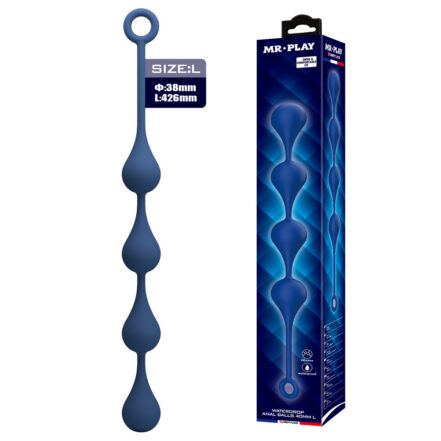 Mr Play 16.8" Silicone Waterdrop Anal Beads